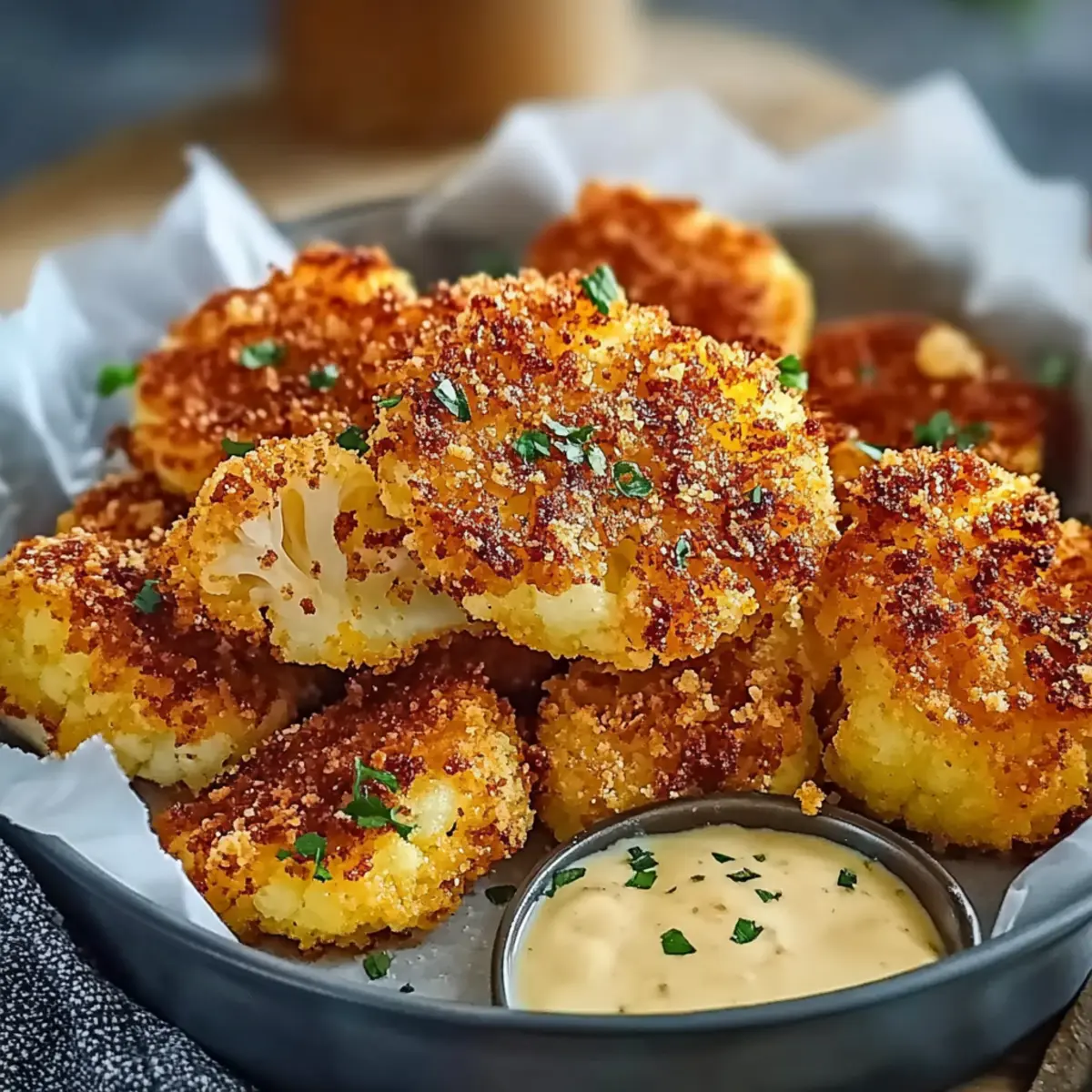 Crunchy Breaded Cauliflower from the Oven - Healthy & Delicious