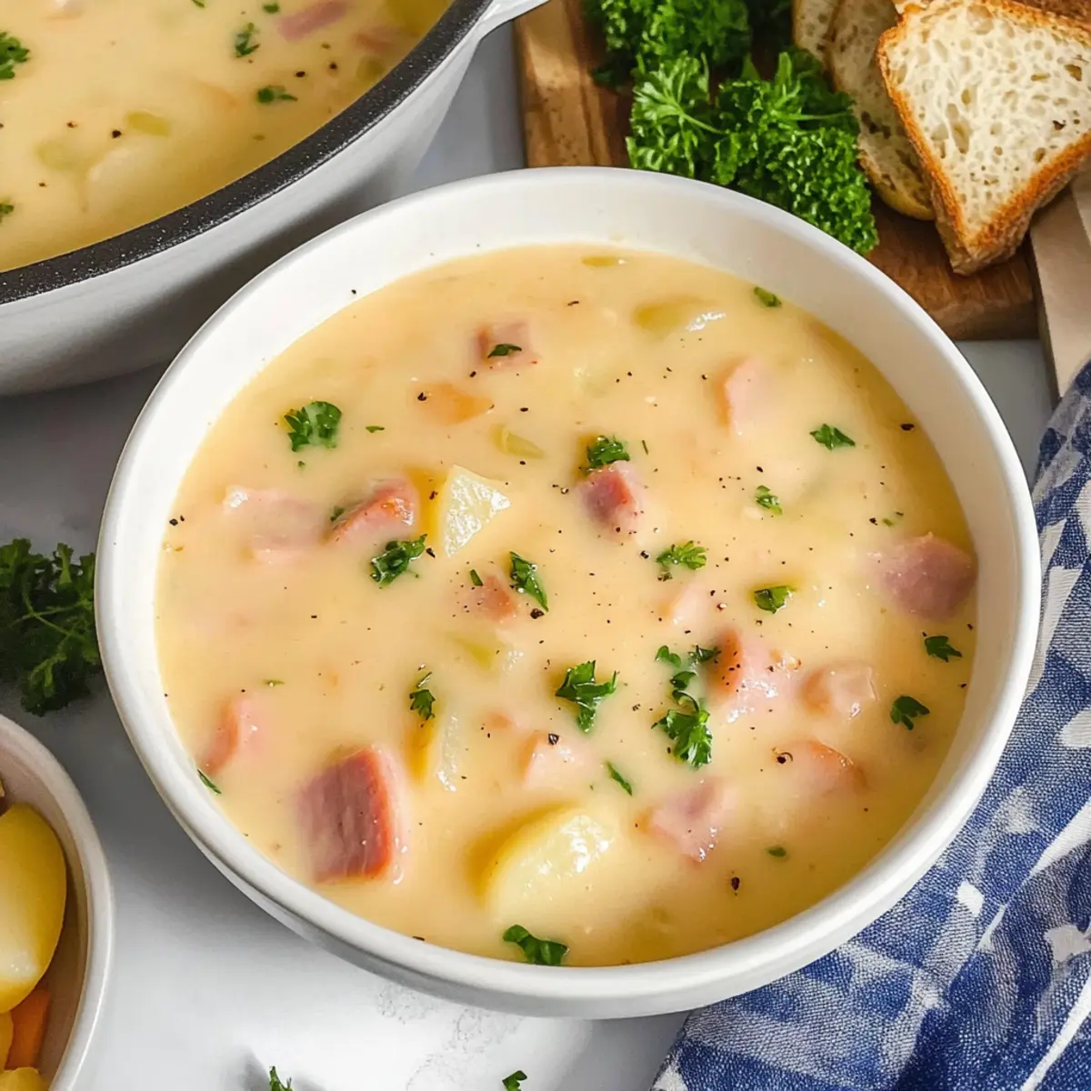 Hearty Cheesy Ham and Potato Soup for Cozy Nights