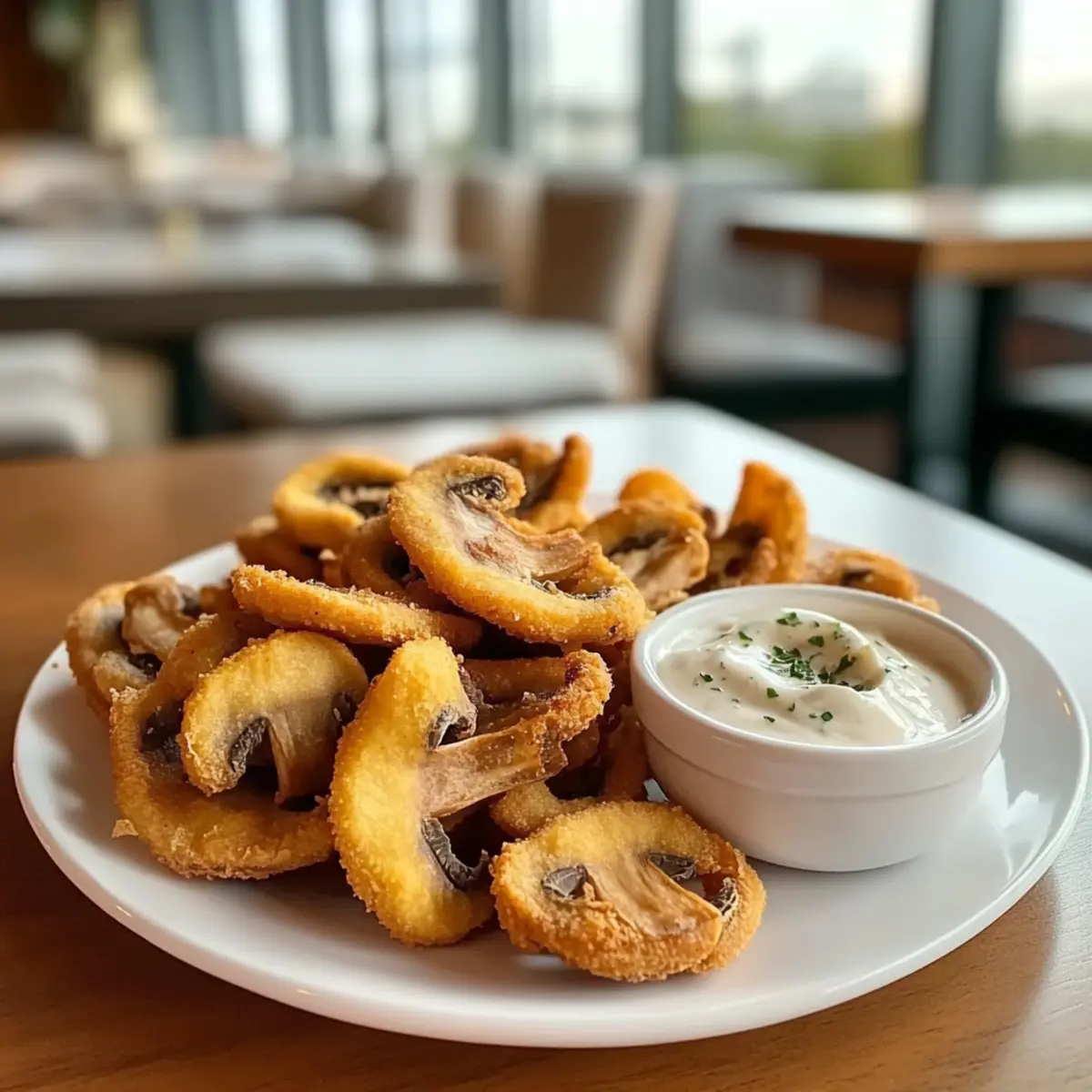 Crispy Fried Sliced Mushrooms Perfect for Dipping Delight