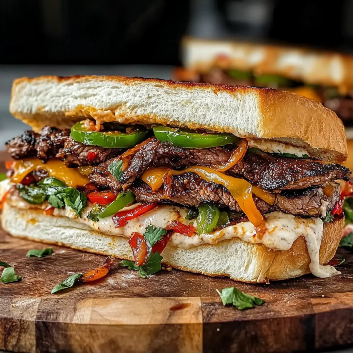 Savory Korean Steak Sandwich with Creamy Garlic Mayo