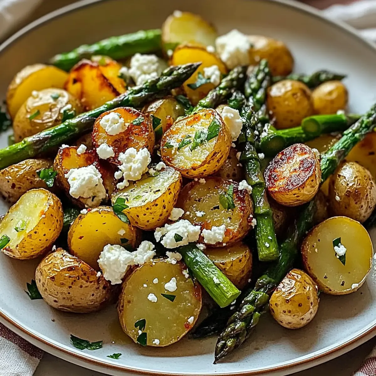 Baked Potatoes with Green Asparagus for a Quick Spring Meal