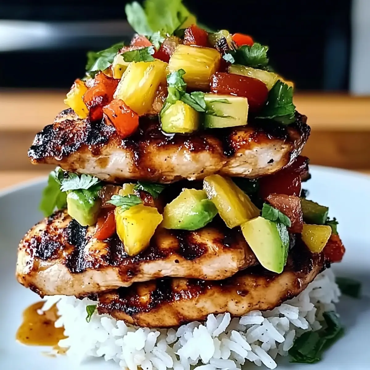 Hawaiian Huli Huli Chicken Stack: A Taste of the Tropics