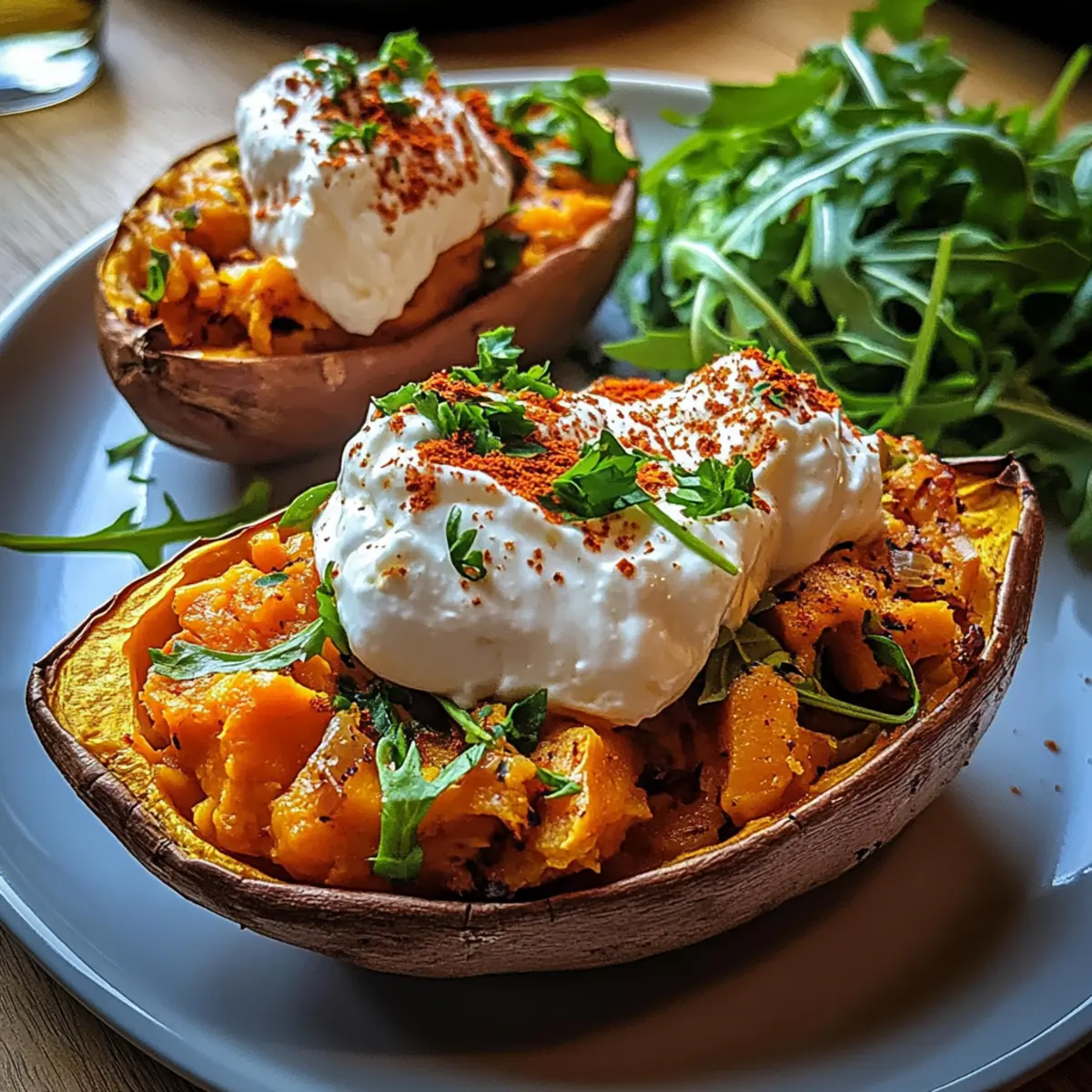 Heavenly Gefuellte Suesskartoffeln mit Burrata for Cozy Nights