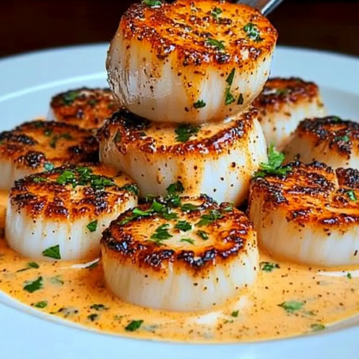 Seared Scallops with Spicy Cajun Cream Sauce in 30 Minutes
