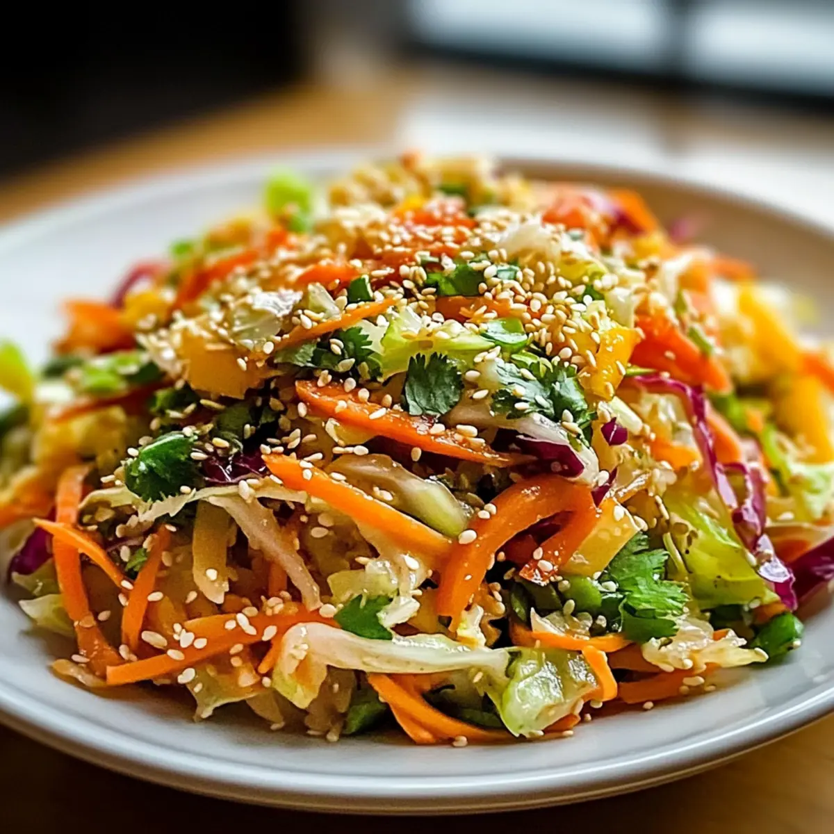 Crispy Chinese Cabbage Salad with a Nutty Sesame Twist