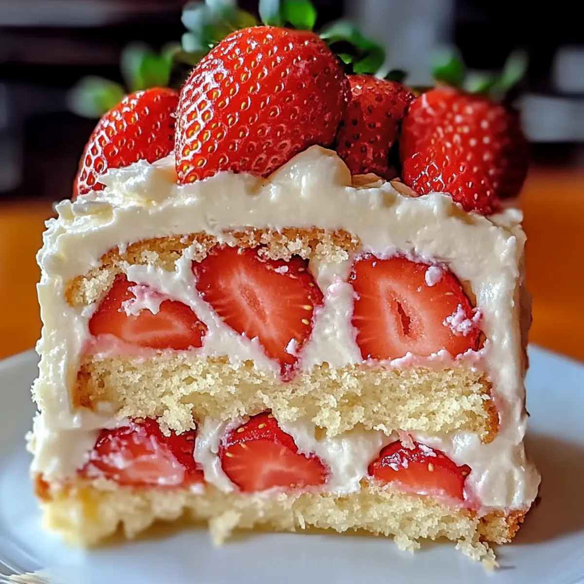 Irresistible Strawberry Custard Delight Cake for Summer Bliss