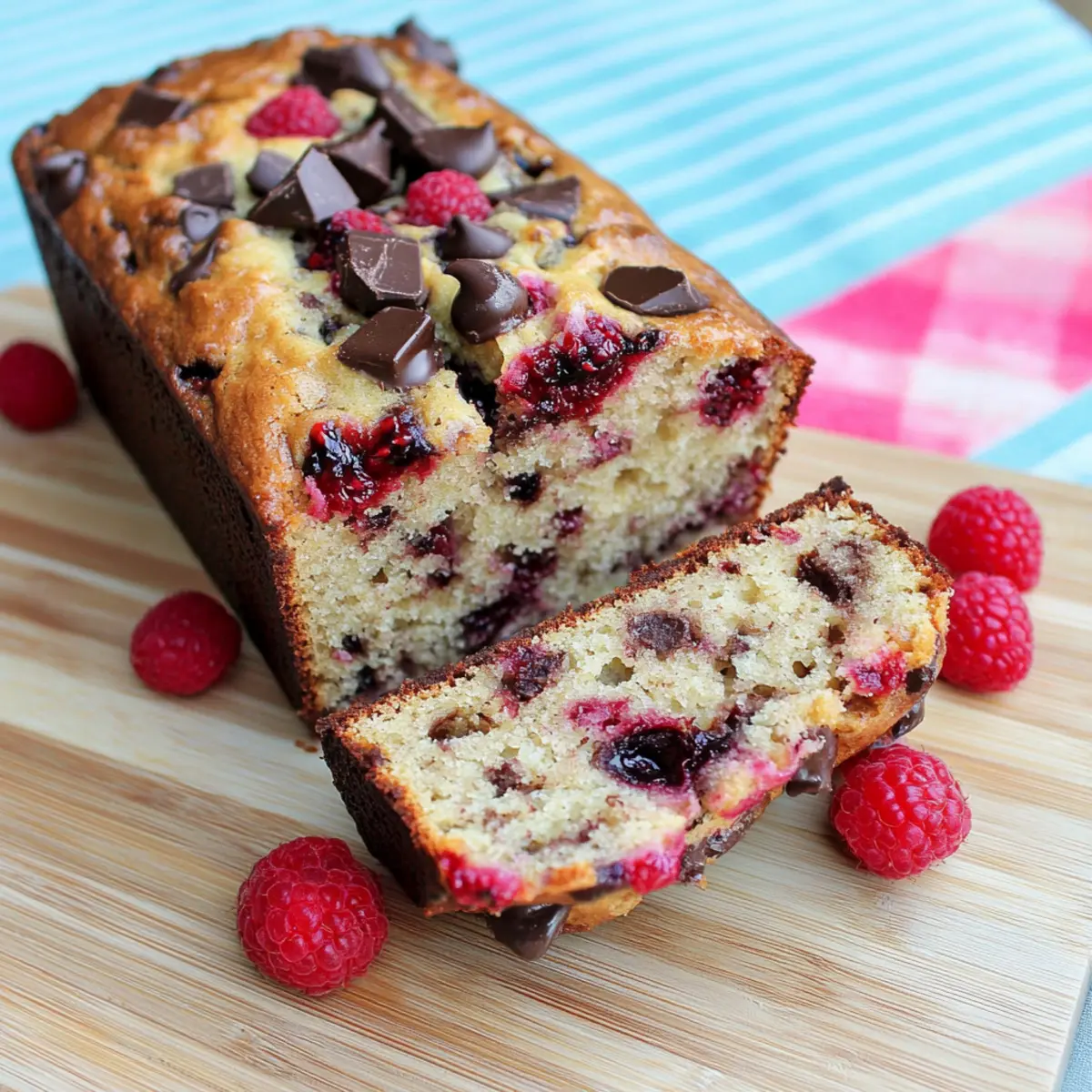 Raspberry Dark Chocolate Banana Bread: A Decadent Delight