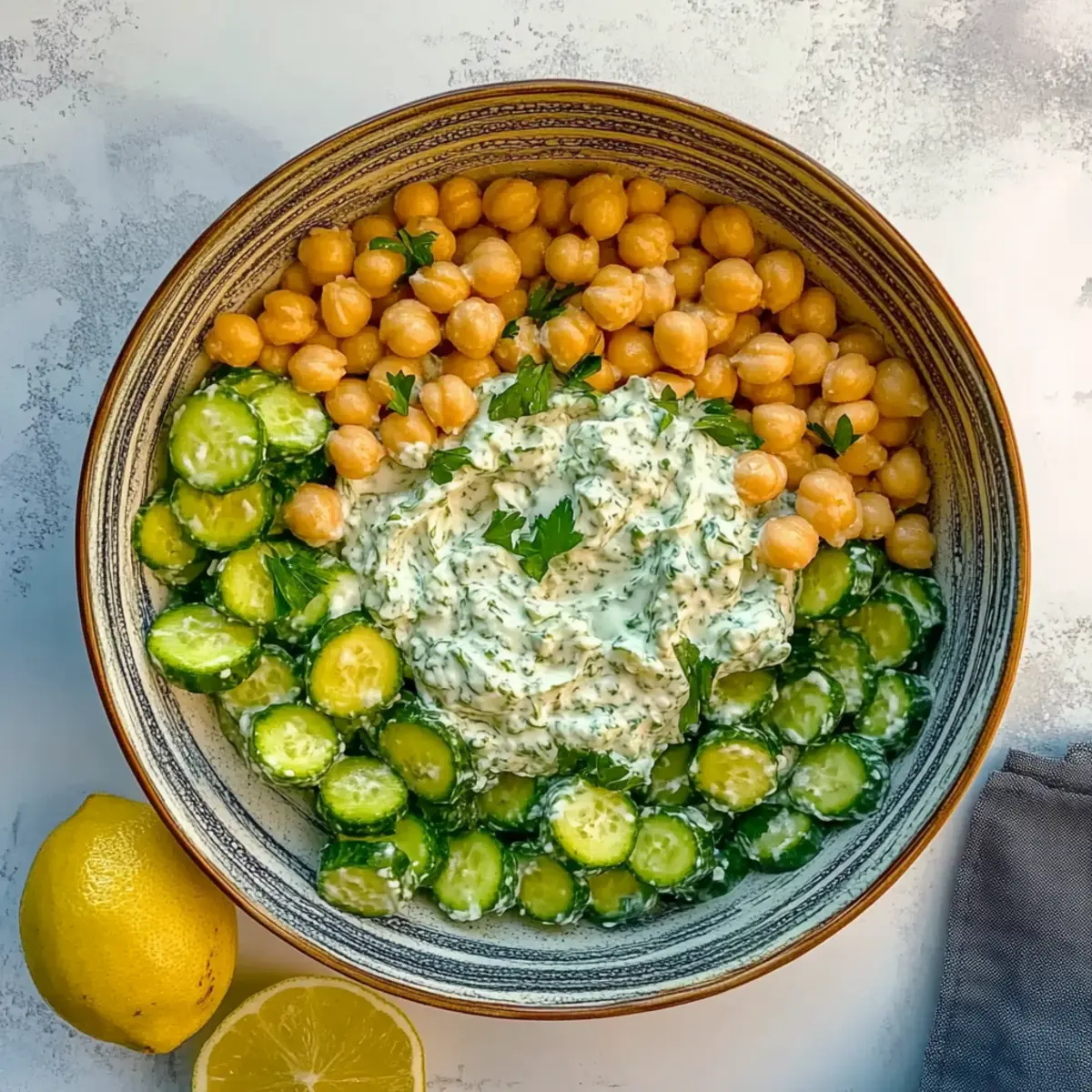 Delicious Kichererbsensalat mit Tzatziki for Fresh Summer Feasts