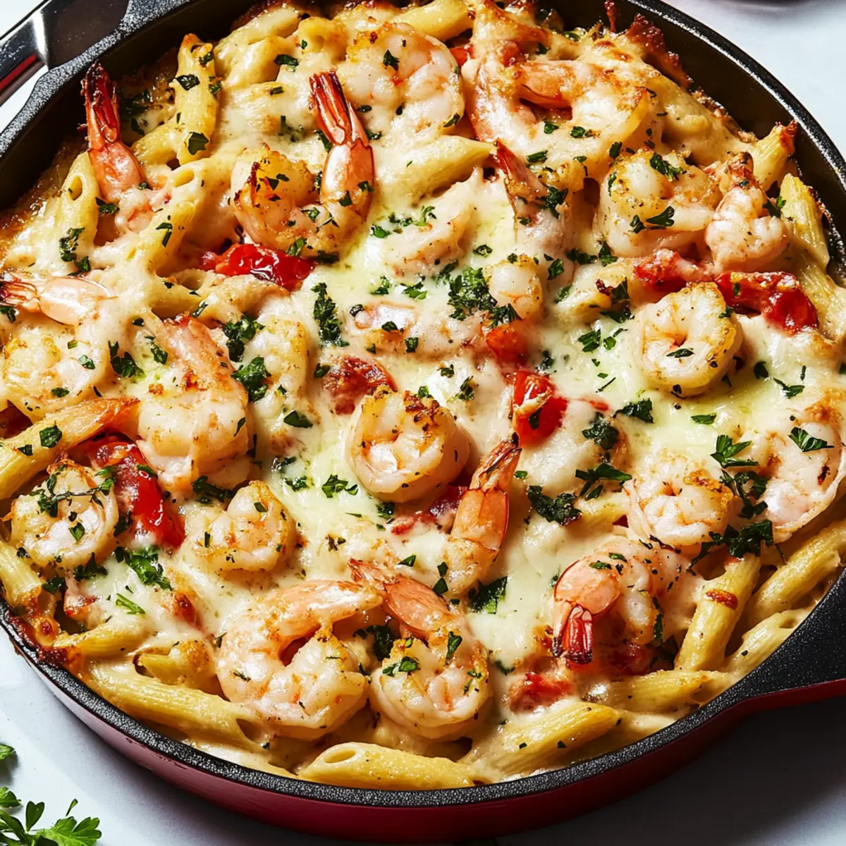 Garlicky Shrimp Alfredo Bake: Rich, Creamy Delight in 30 Mins