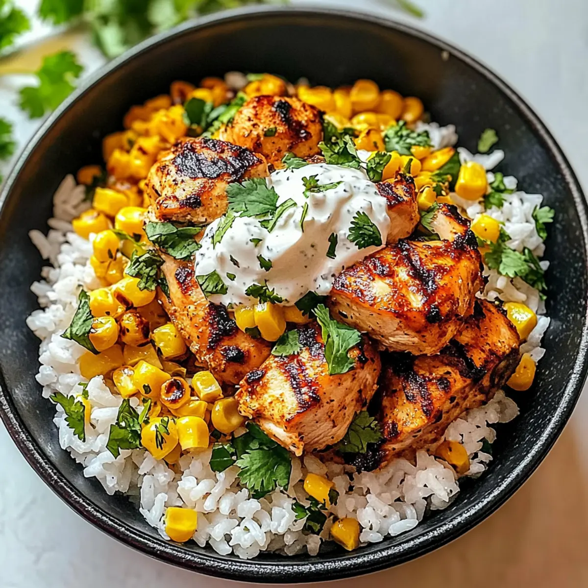 Zesty Street Corn Chicken Rice Bowl for Flavor Lovers