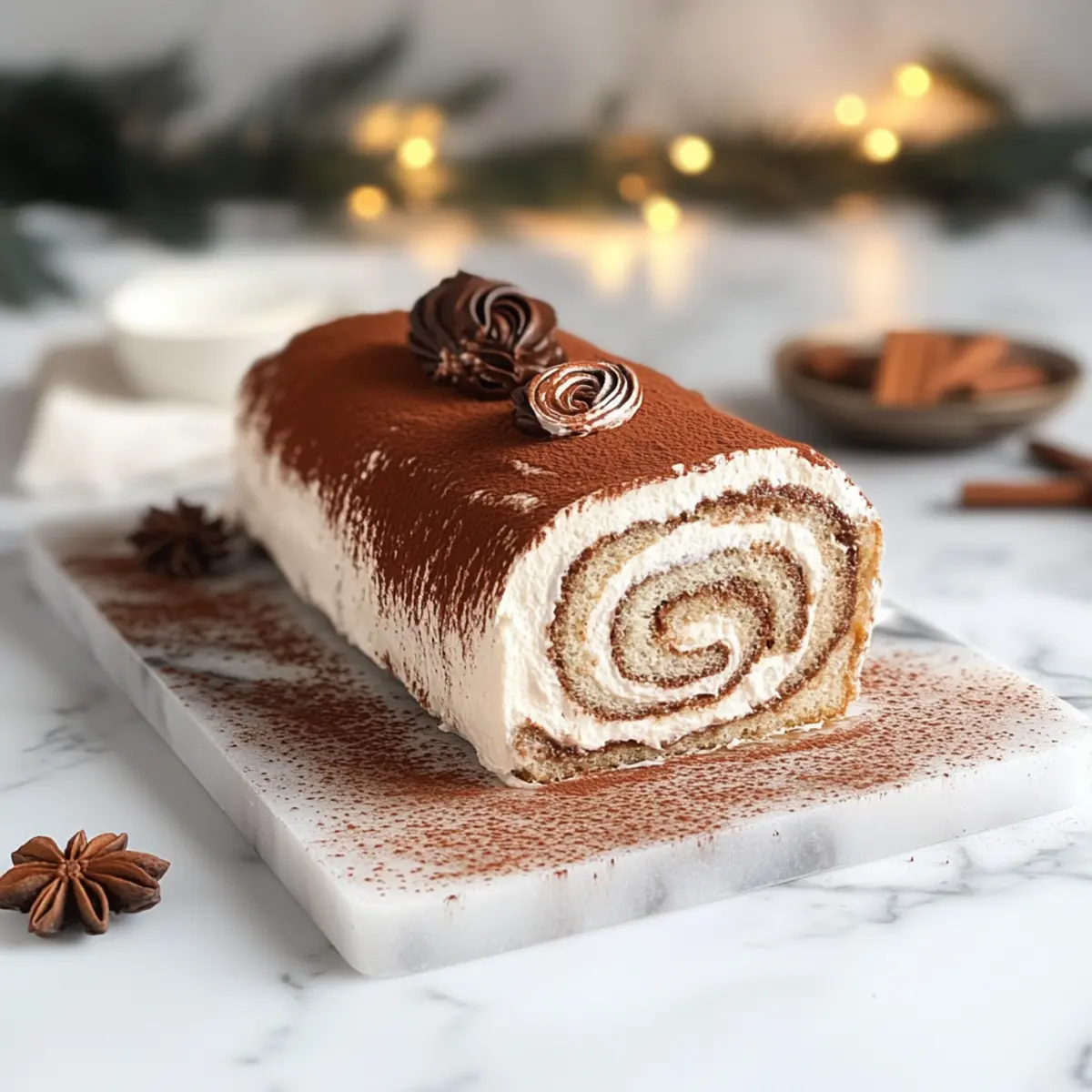 Gourmet Tiramisu Yule Log Cake: A Festive Delight to Share