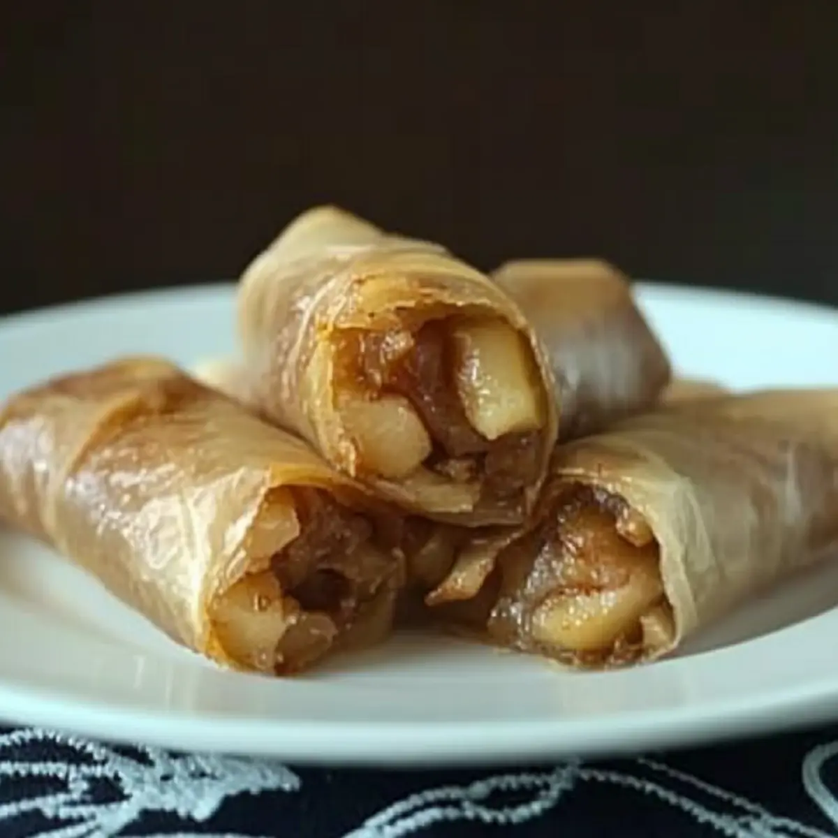 Delicious Baked Apple Pie Rice Paper Rolls You’ll Love