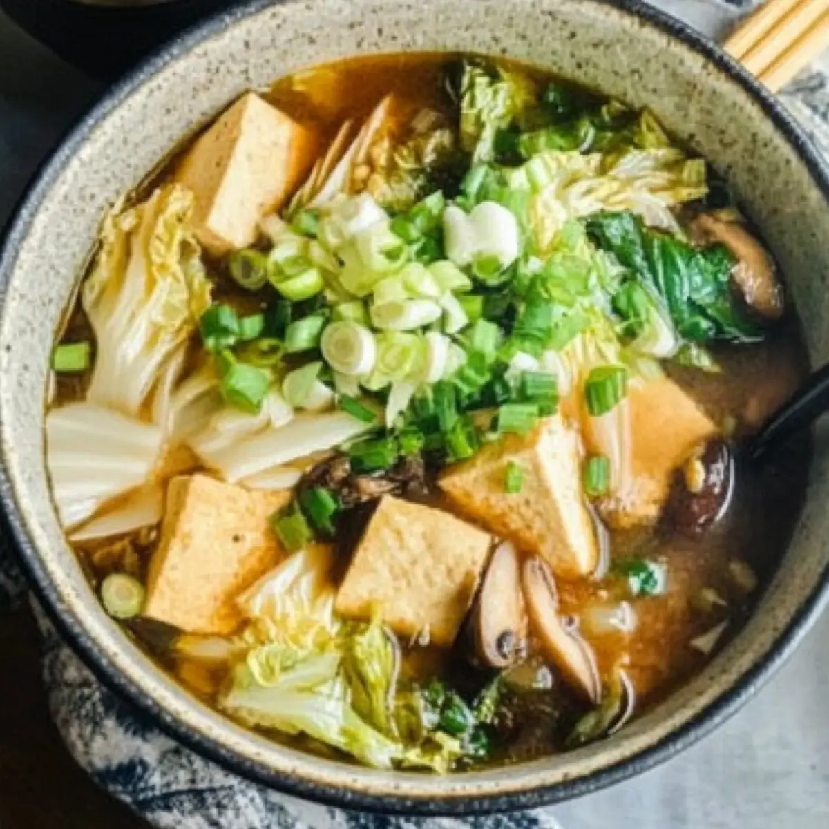 Comforting Napa Cabbage Tofu Soup Ready in 30 Minutes