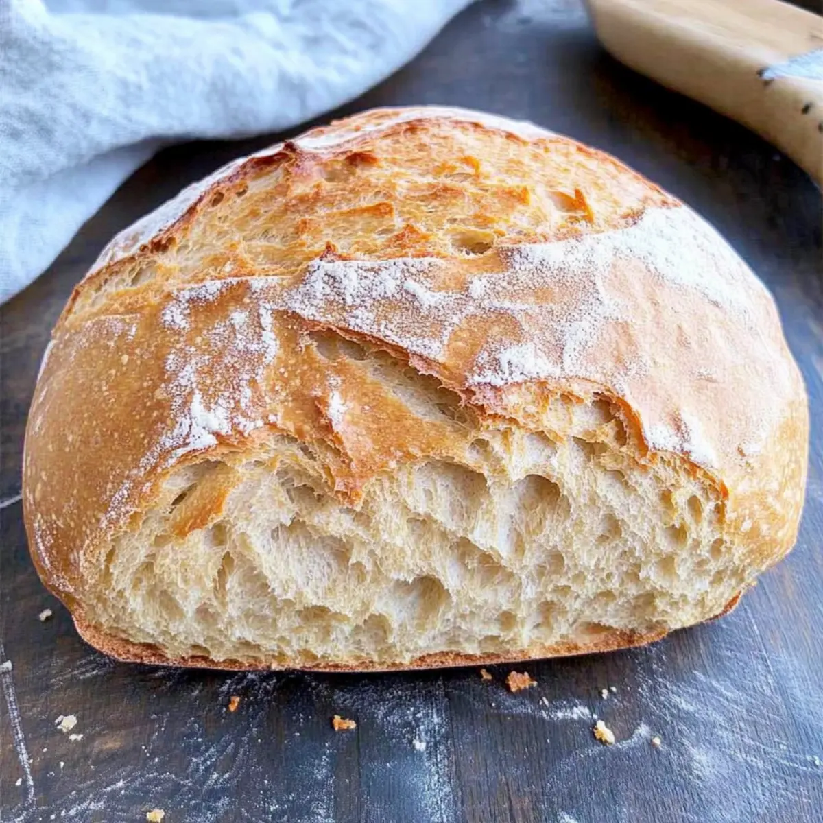 Crusty Vegan Bread You Can Bake with Just 3 Ingredients