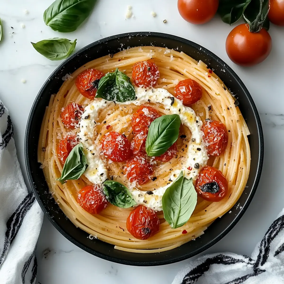 Creamy Roasted Tomato and Garlic Ricotta Pasta Bliss