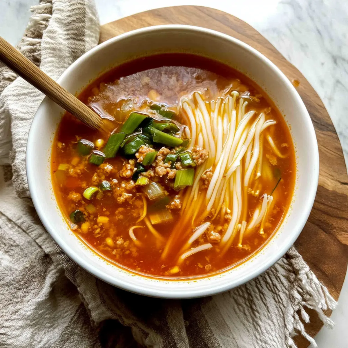 Savory Tomato Enoki Mushroom Soup For Ultimate Comfort