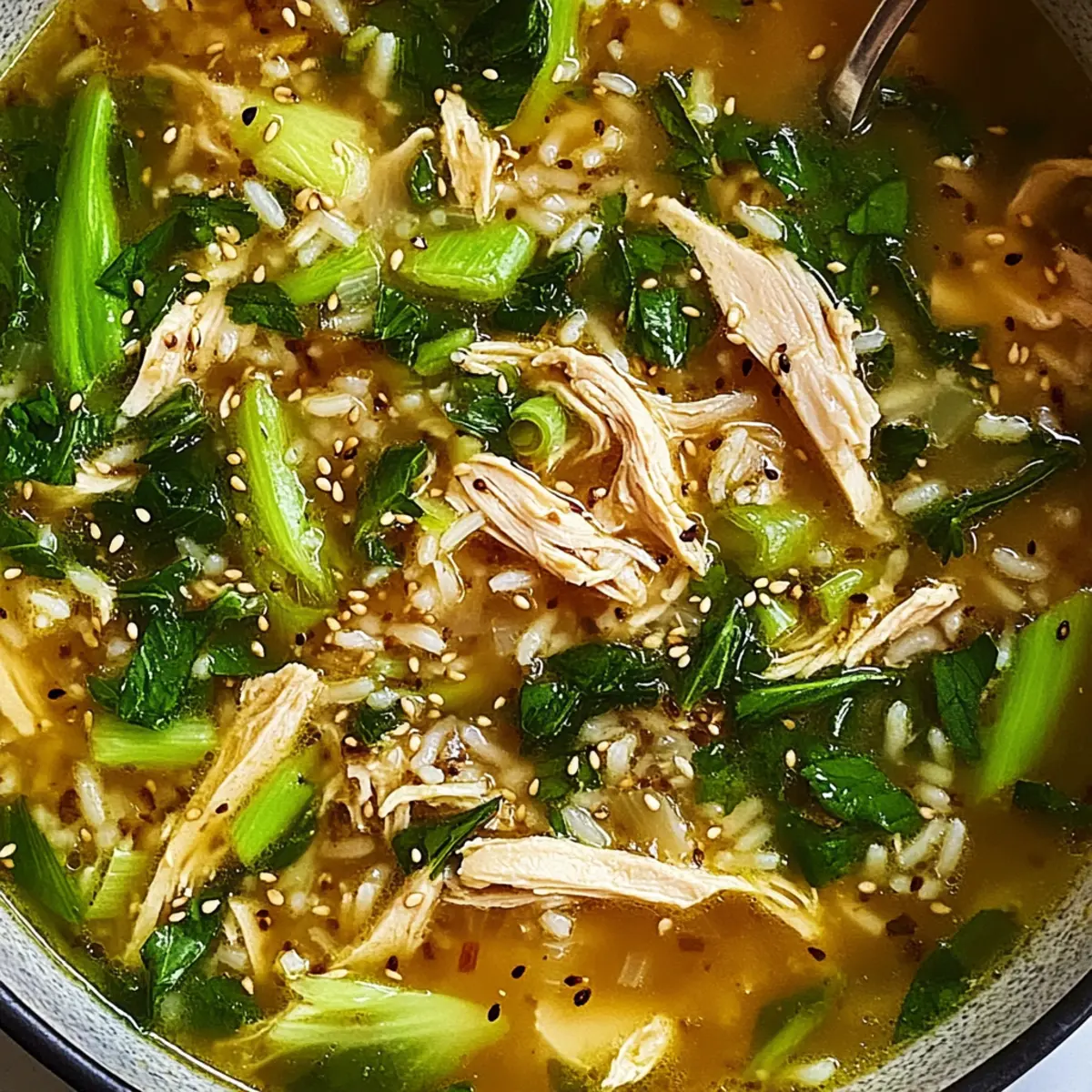 Healing Ginger Chicken and Rice Soup for Cozy Comfort