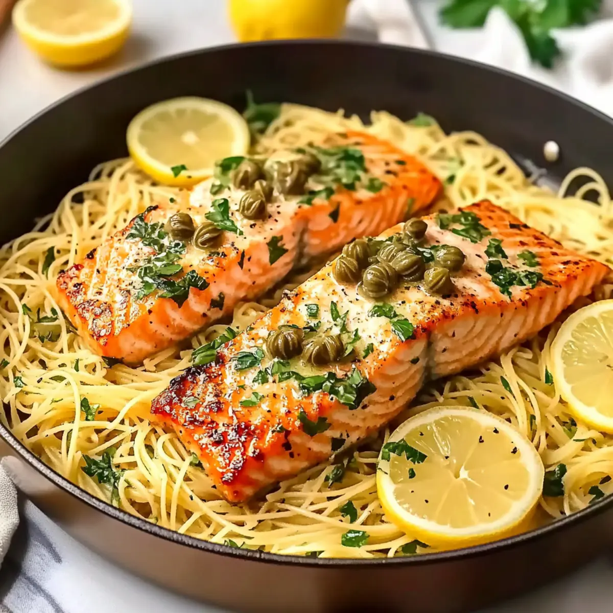 Savory Salmon Piccata Pasta Ready in 30 Minutes!