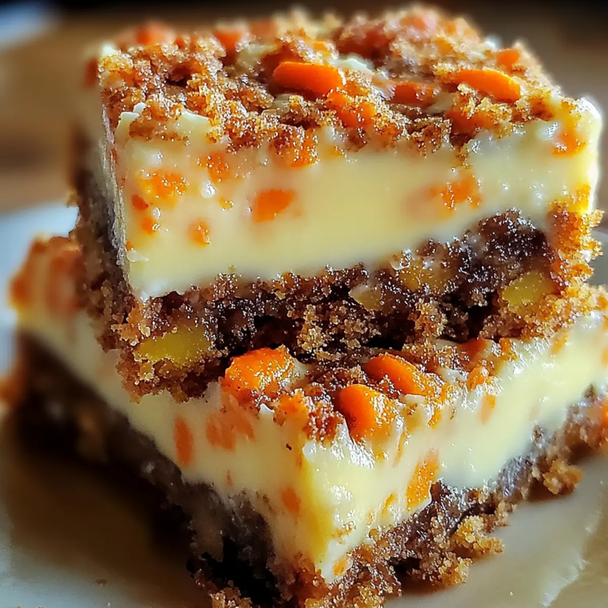 Moist Carrot Cake Cream Cheese Bars for Sweet Indulgence