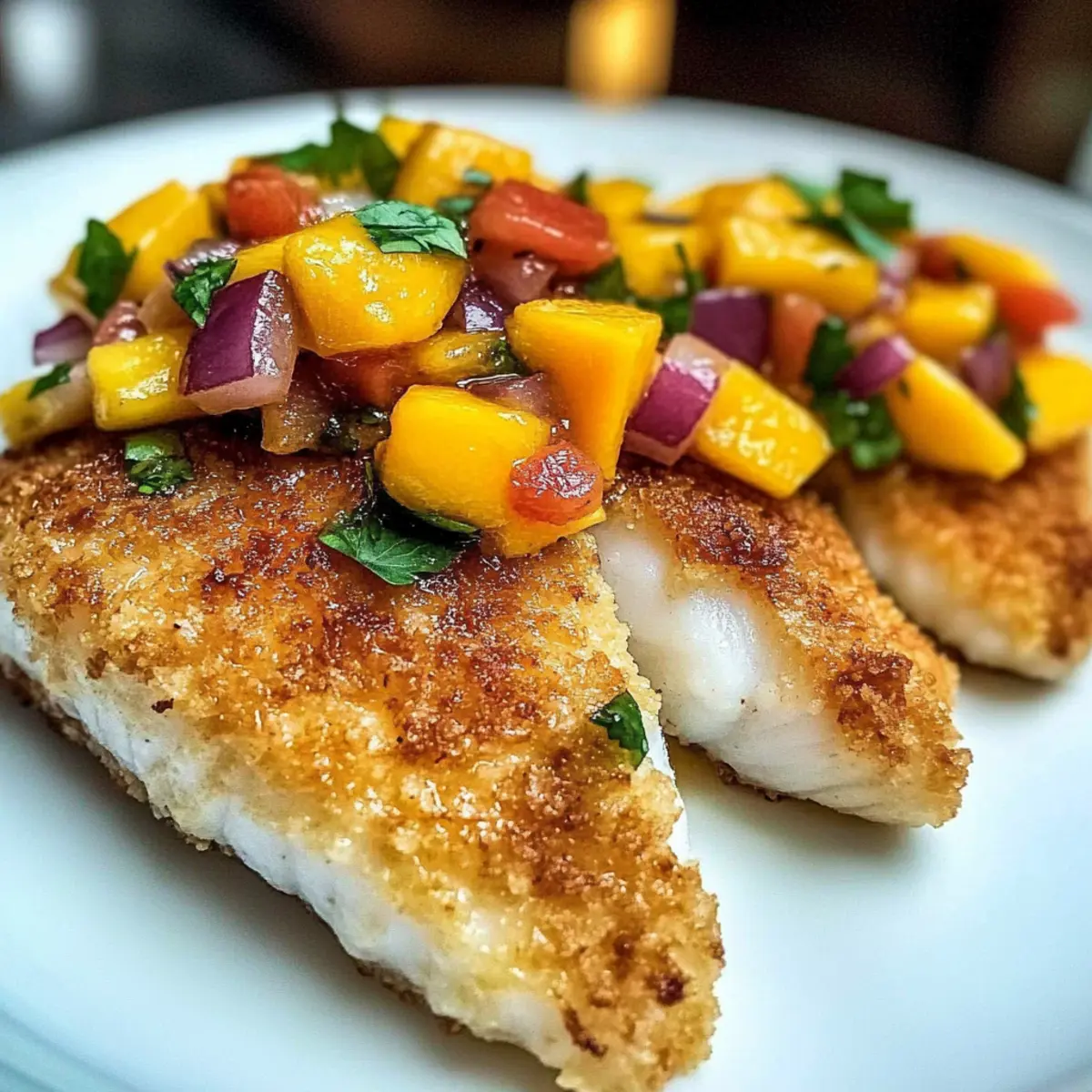 Coconut Crusted Fish with Mango Salsa for a Tropical Feast