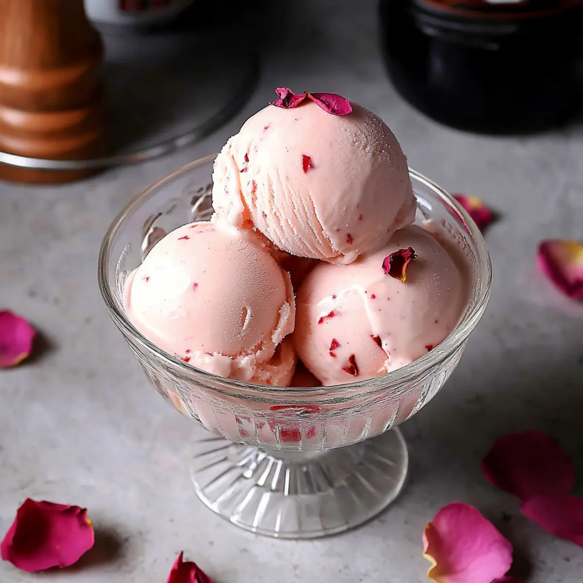 Delight in Homemade Rose Ice Cream for a Floral Escape