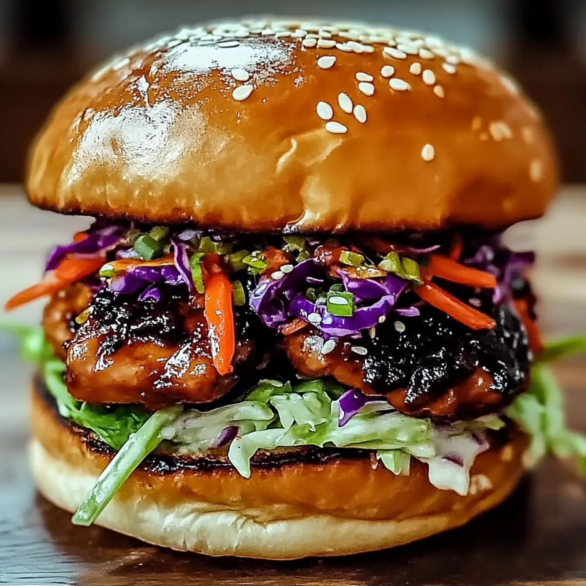 Irresistible Korean BBQ Chicken Sandwich with Crunchy Slaw