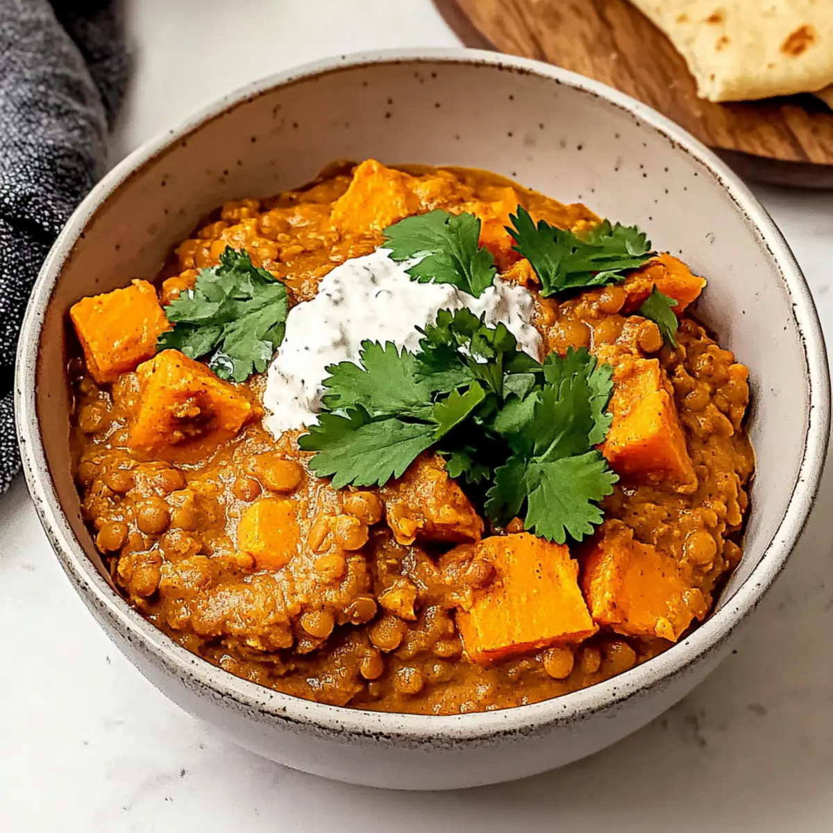 Creamy Red Lentil Curry with Sweet Potatoes for Cozy Nights