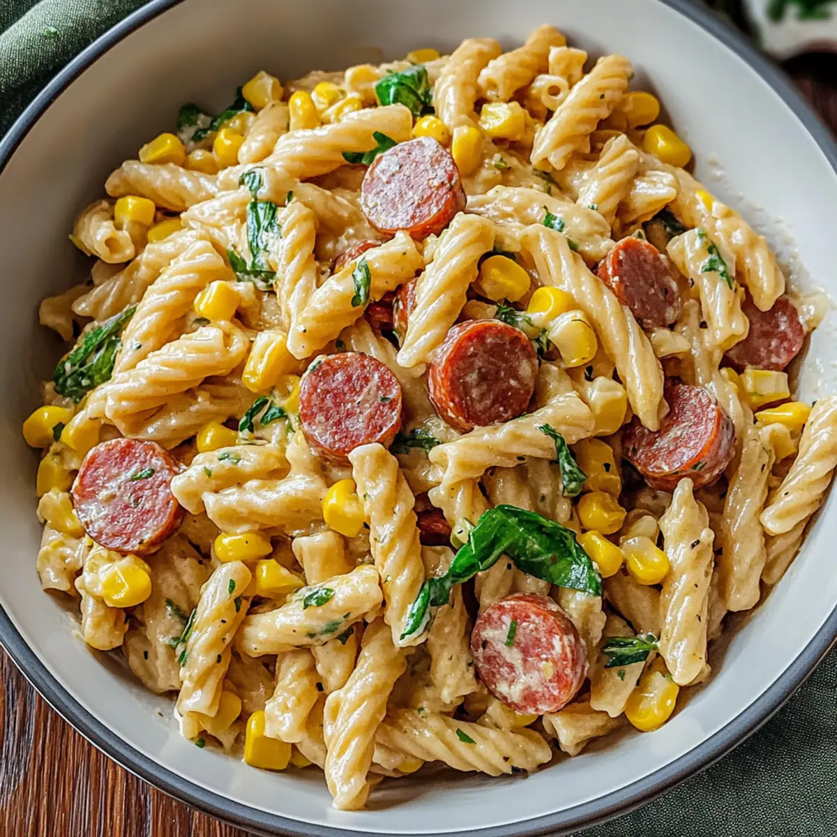 Summer Kielbasa Pasta: Creamy Bliss for Busy Nights