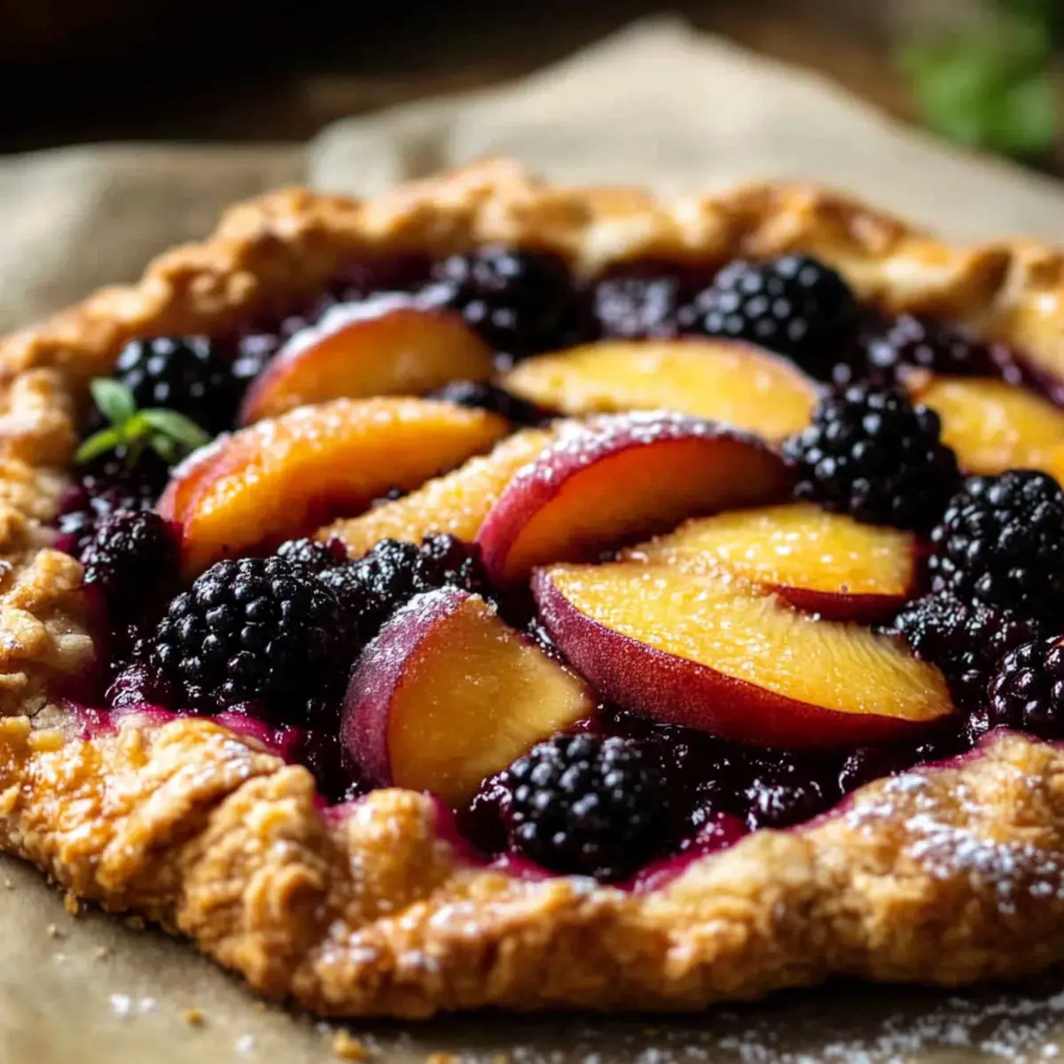 Sweet and Simple Peach and Blackberry Galette Recipe