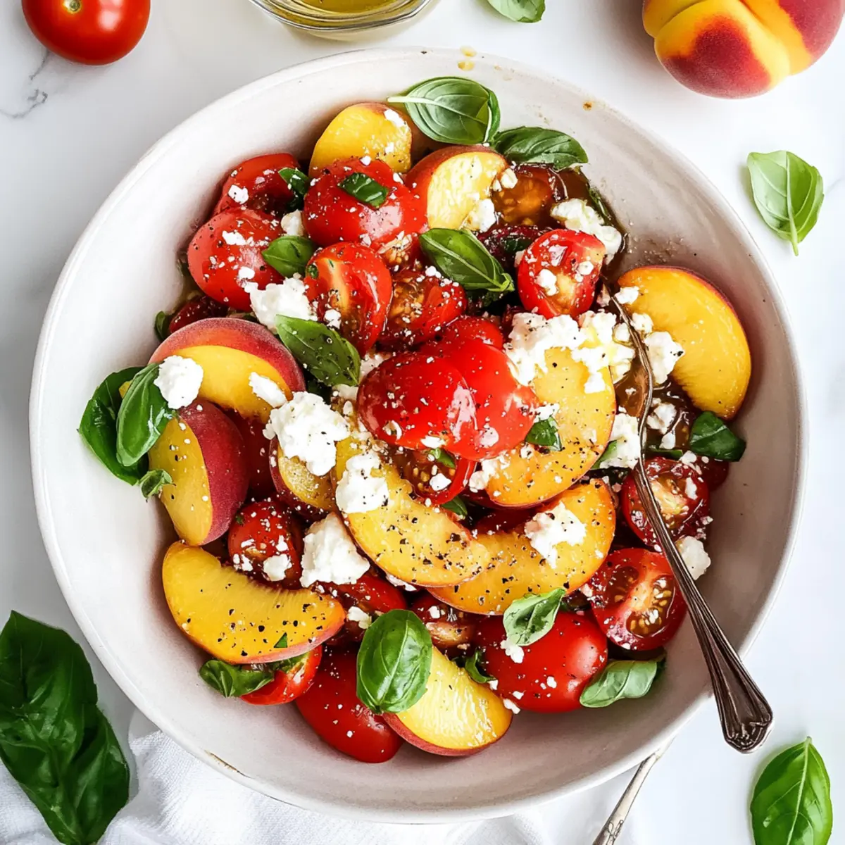Delicious Peach Tomato Feta Salad for Bright Summer Days