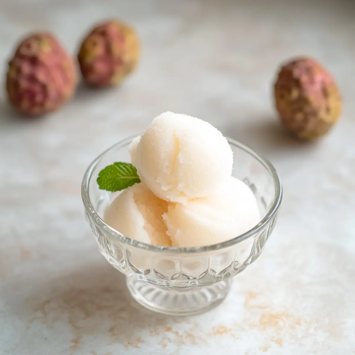 Refreshing Lychee Sorbet – A Dairy-Free Summer Treat