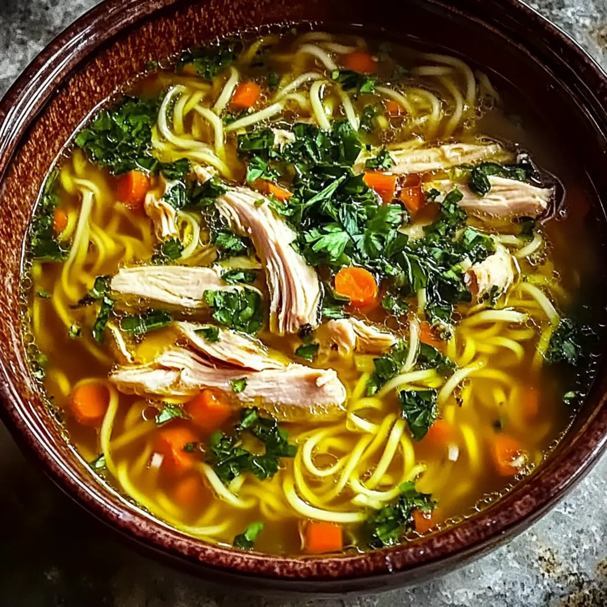 Healing Ginger Garlic Chicken Noodle Soup for Cozy Souls