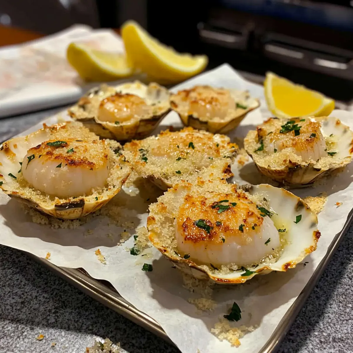 Delicious Parmesan Baked Scallops for Effortless Elegance