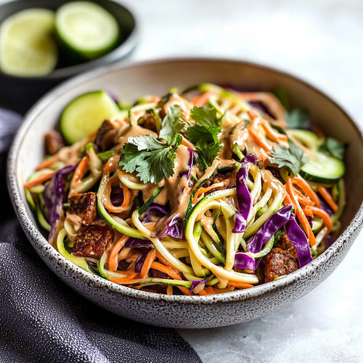 Zucchini Noodle Salad with Peanut Sauce That's Pure Bliss