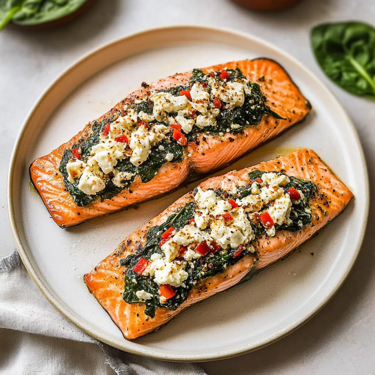 Stuffed Salmon With Spinach & Feta: A Flavorful Dinner Bliss