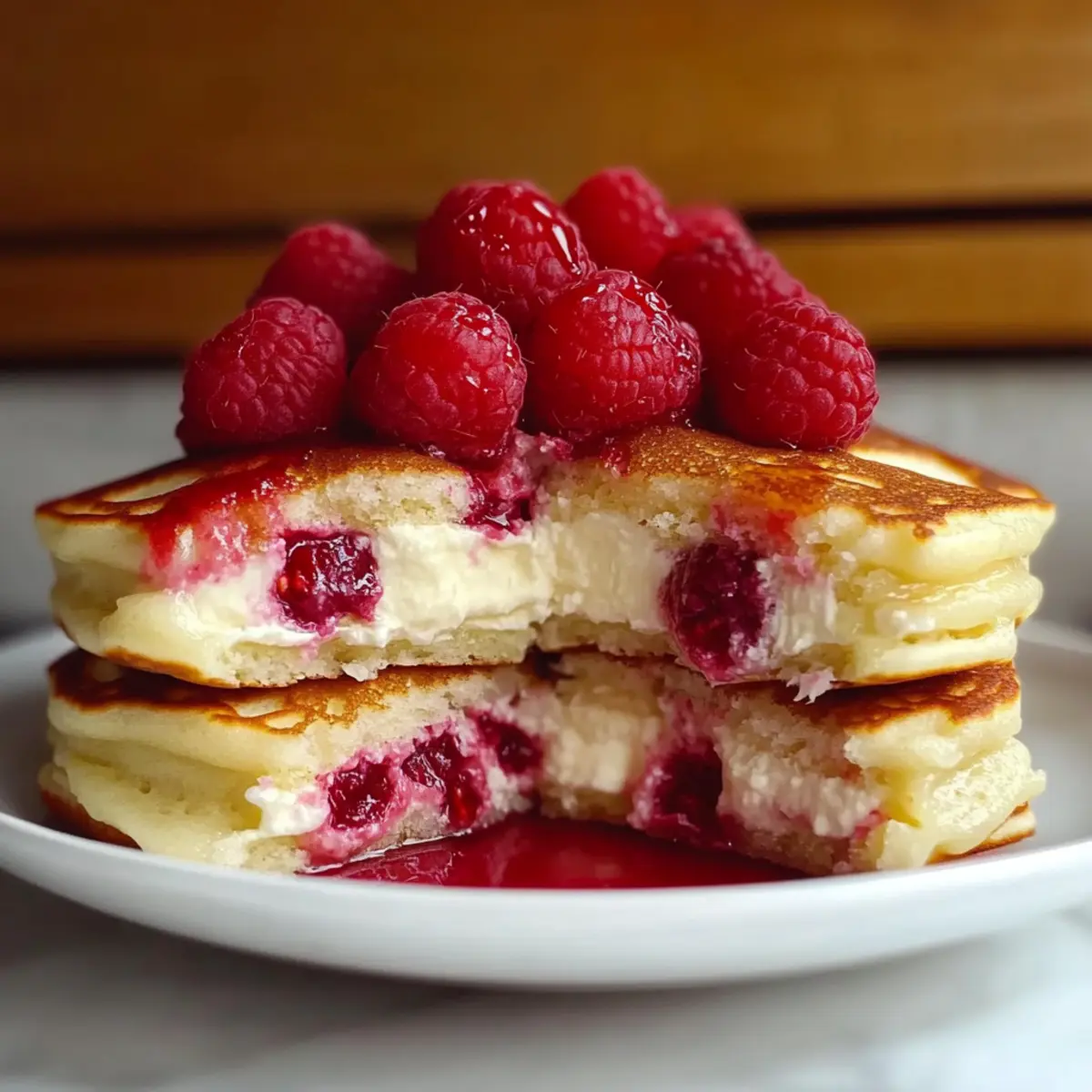 Raspberry Cheesecake Pancakes: Indulgence in Every Fluffy Bite