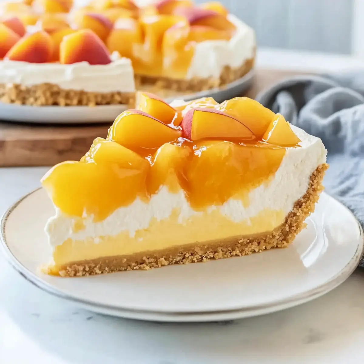 Delightfully Creamy No Bake Peach Cheesecake for Summer Fun