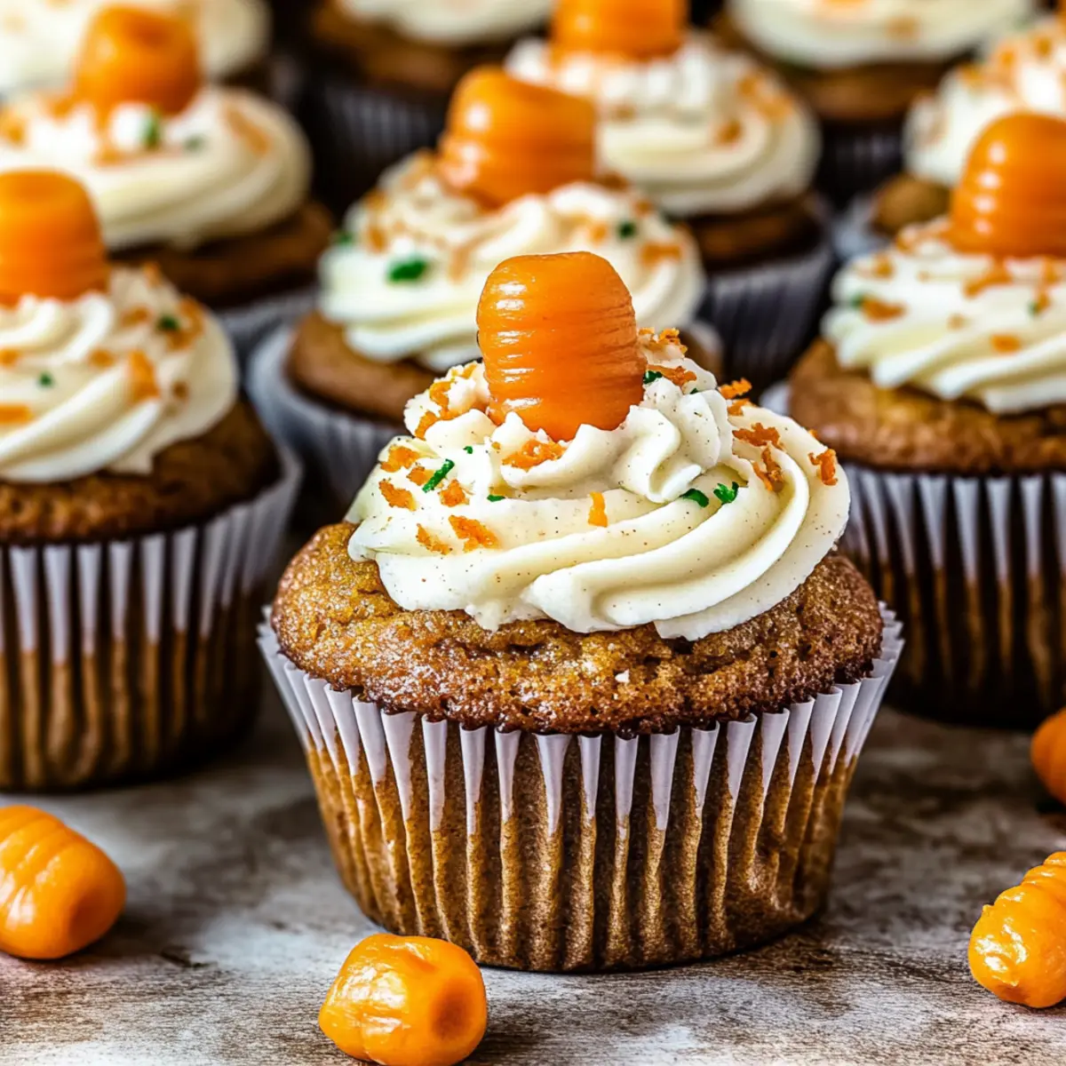 Moist Carrot Cupcakes with Creamy Frosting Bliss